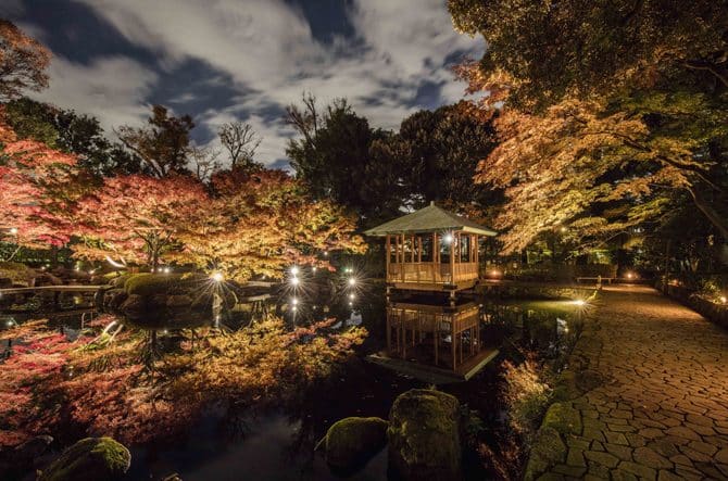 東京の庭園の紅葉ランキング　アクセスのよい名所で本数の多い順！